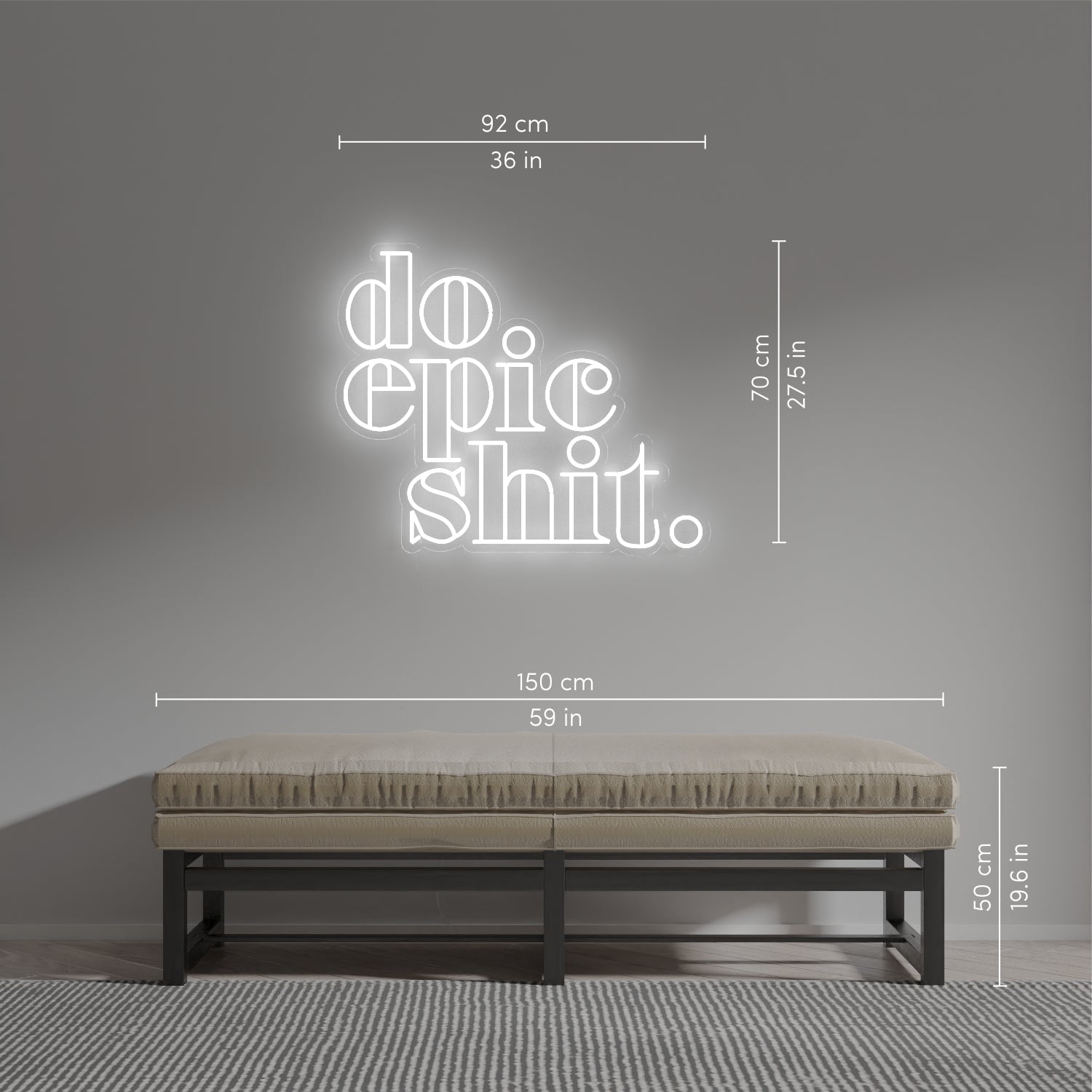 Do Epic Shit, Zeichen aus Neon-LEDs